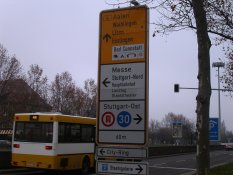 Road sign in Stuttgart