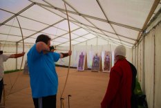 Andr� Odeblom performs the art of archery during the 16th Century Day in Greenwich 14 June 2009