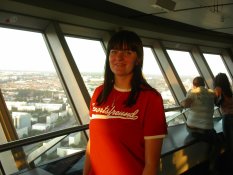 Lizette Nilsson in the TV-Tower in Berlin