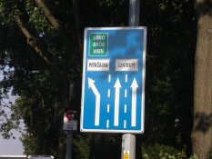 Road sign in Bratislava