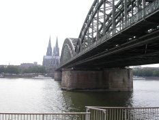 Hohenzollern Bridge and the Cologne Cathedral