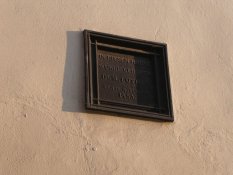 Plaque saying that this house was Martin Luther's birthplace