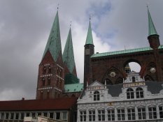 Marienkirche and the City Council in Lübeck