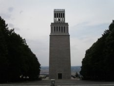 The monument of Buchenwald visible for miles
