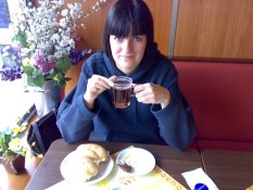 Lizette Nilsson drinking tea in Hanover