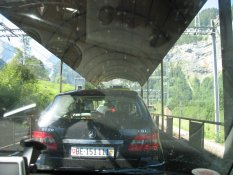Car train at Kandersteg in Switzerland