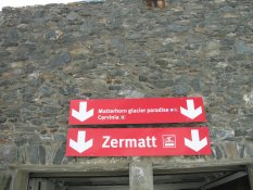 Signs to Zermatt