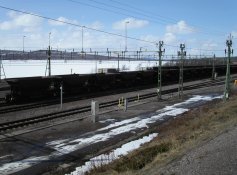 Iron ore trains in Kiruna