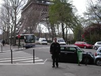 Andr� Odeblom in front of the Eiffel Tower