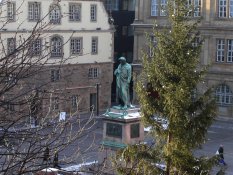 Friedrich Schiller on Schillerplatz in Stuttgart