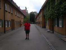 Andr� Odeblom in the Fuggerei in Augsburg