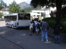 Line-up for going up to Neuschwanstein