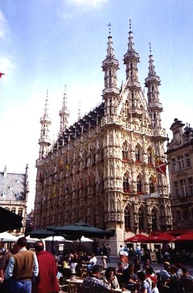The County Hall of Leuven outside Brussels