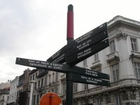 Road signs for pedestrians in Brussels