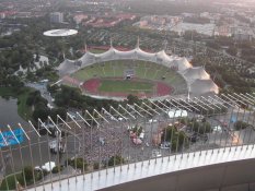 Olympic Stadium from the Olympic Tower in Munich