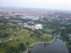 The Olympic Park  from the Olympic Tower in Munich