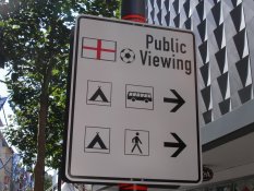 English sign in Gelsenkirchen for the match between England and Portugal
