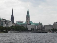The County Hall from the Binnenalster in Hamburg
