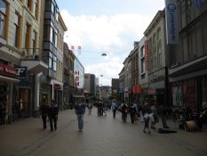 The main shopping street in Groningen, The Netherlands