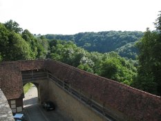 The old city wall of Rothenburg ob der Tauber